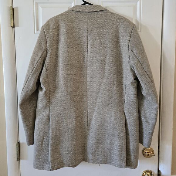 Craftcentre Cymru Men’s Blazer Jacket 46L Pure New Wool Herringbone Tweed Sport - Picture 4 of 14